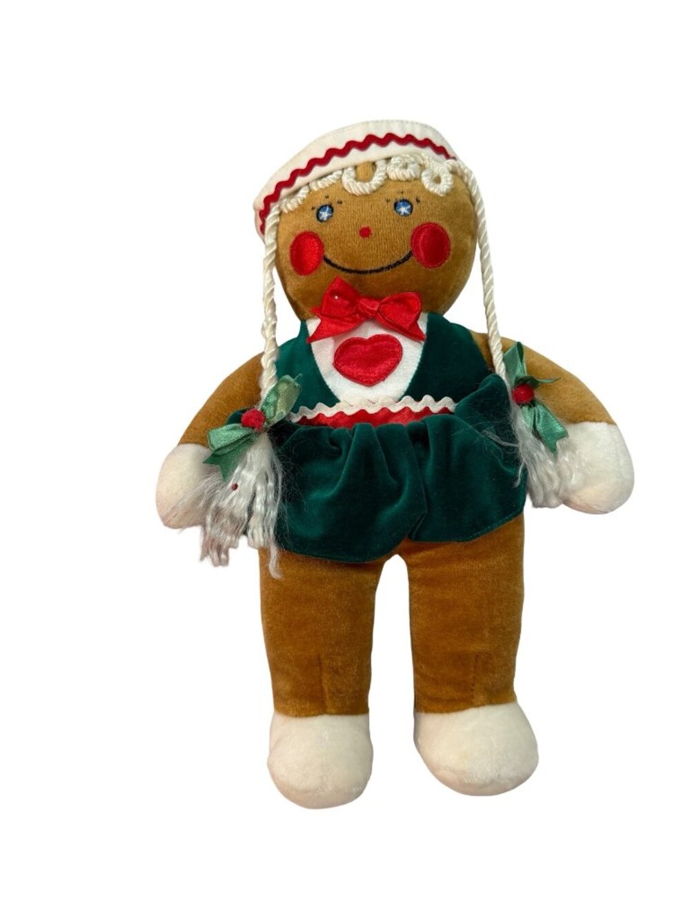 1990 Target Gingerbread Girl Plush Commonwealth Christmas Doll Candy Cane 13"